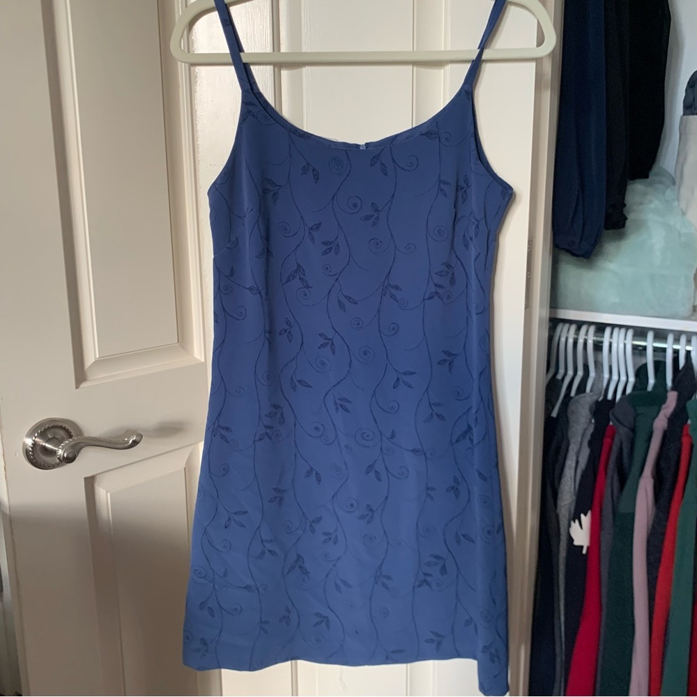 Vintage Blue Floral Dress